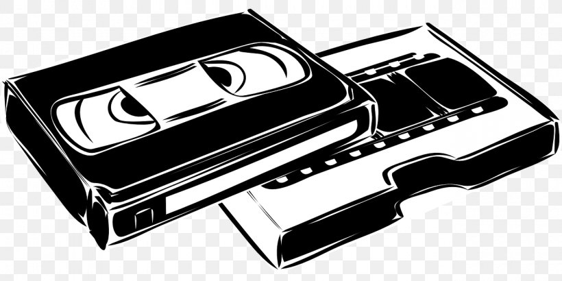 VHS Videotape Compact Cassette Clip Art, PNG, 1280x640px, Vhs, Automotive Design, Automotive Exterior, Black And White, Brand Download Free
