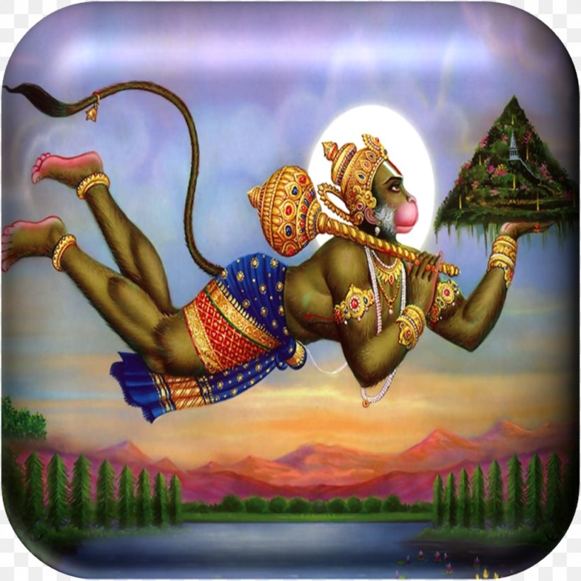 Hanuman Chalisa Ramayana Hanuman Jayanti, PNG, 1024x1024px, Hanuman, Art, Deity, Flying Hanuman, Hanuman Chalisa Download Free
