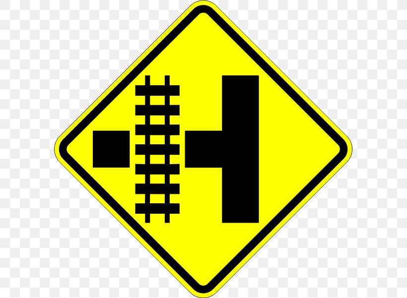 Rail Transport Level Crossing Traffic Sign Track Warning Sign, PNG, 601x601px, Rail Transport, Area, Brand, Highway, Intersection Download Free