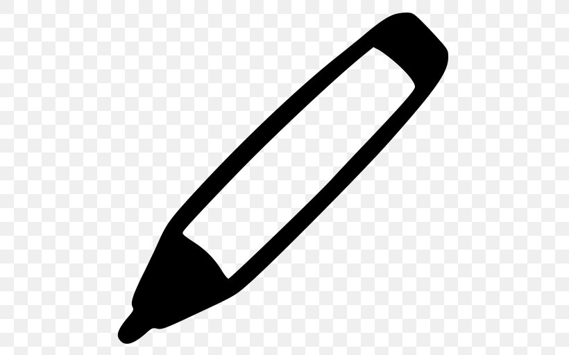 Marker Pen Icon Design Clip Art, PNG, 512x512px, Marker Pen, Black And White, Eraser, Hardware Accessory, Icon Design Download Free