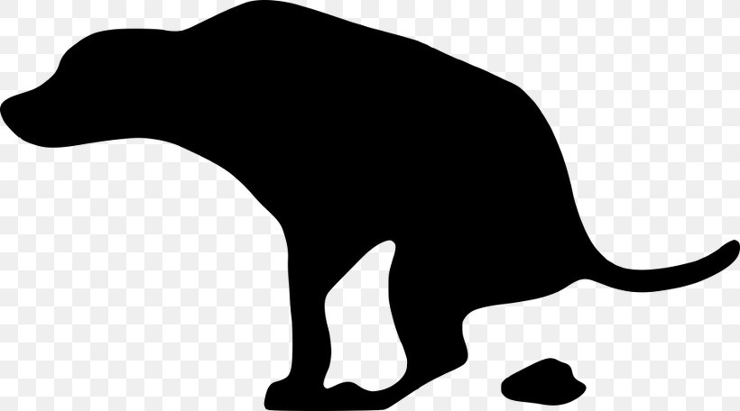 Dog Black And White Clip Art, PNG, 820x456px, Dog, Big Cats, Black, Black And White, Carnivoran Download Free