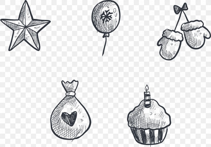 Pentagram Gift Drawing Icon, PNG, 978x683px, Drawing, Balloon, Black And White, Body Jewelry, Brand Download Free