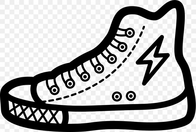 Shoe Sneakers Converse Nike Footwear, PNG, 981x662px, Shoe, Area, Basketball Shoe, Black, Black And White Download Free