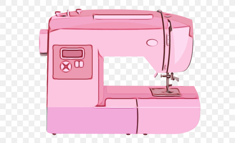 Sewing Machine Sewing Machine Needle Machine Sewing Pink M, PNG, 600x498px, Watercolor, Machine, Paint, Physics, Pink M Download Free