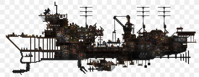 Terraria Minecraft Video Game Wikia Non-player Character, PNG, 3792x1472px, Terraria, Building, Galleon, Game, Minecraft Download Free