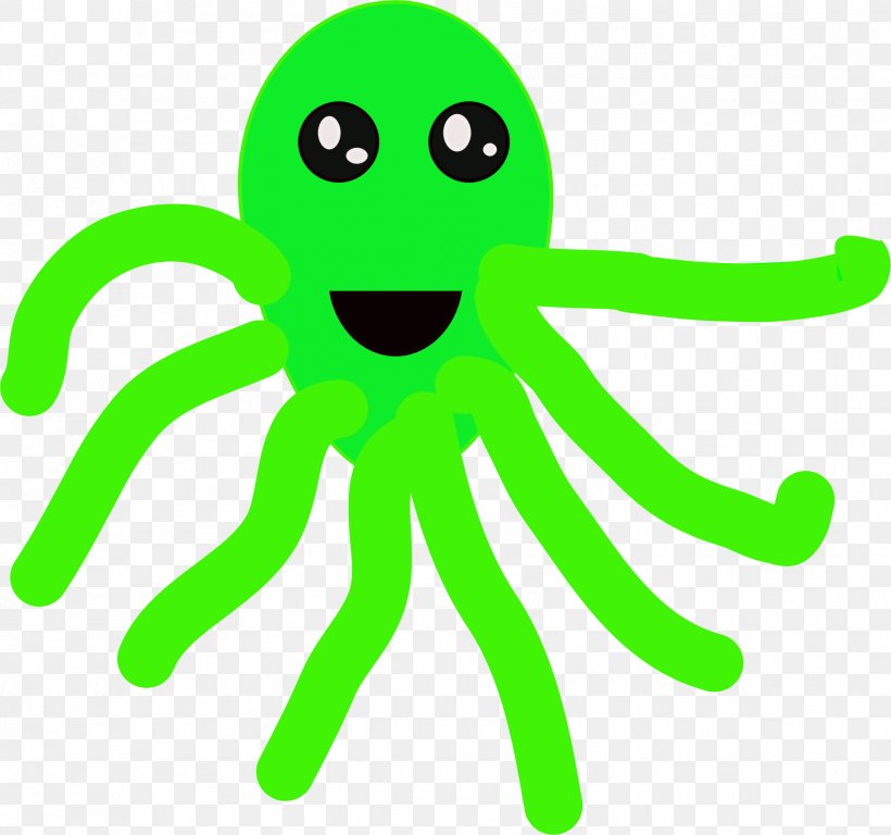 Cephalopod Clip Art, PNG, 1832x1718px, Cephalopod, Artwork, Display Resolution, Emoticon, Green Download Free