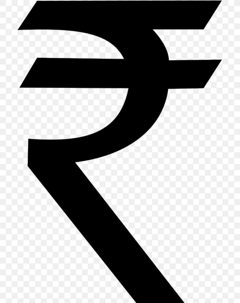 Indian Rupee Sign Symbol, PNG, 699x1035px, Indian Rupee Sign, Area, Artwork, Black, Black And White Download Free