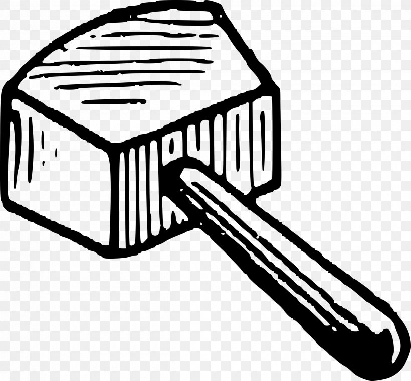 Mallet Drawing Hammer Clip Art, PNG, 2400x2224px, Mallet, Automotive Design, Black And White, Drawing, Hammer Download Free