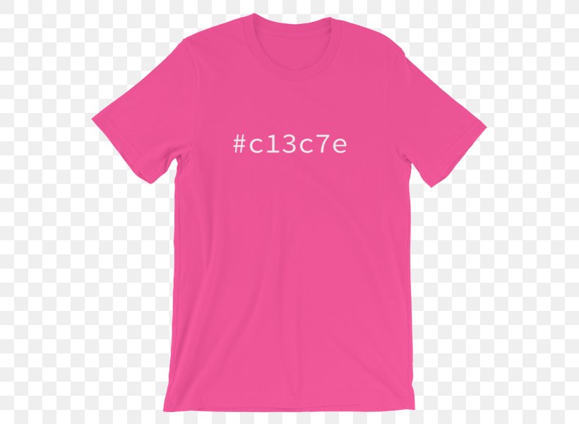 T-shirt Clothing Sleeve Pink, PNG, 600x600px, Tshirt, Active Shirt, Clothing, Clothing Sizes, Crew Neck Download Free