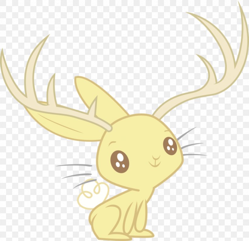 Rabbit Reindeer Jackalope Hare, PNG, 910x878px, Rabbit, Antler, Art, Carnivoran, Cuteness Download Free