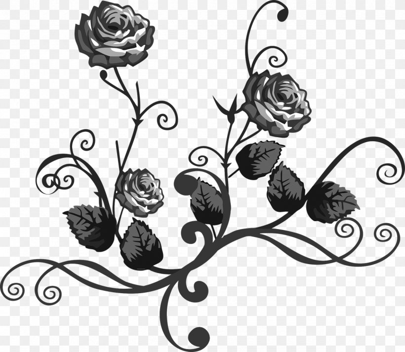 Clip Art, PNG, 1280x1114px, Flower, Black And White, Branch, Cut Flowers, Drawing Download Free