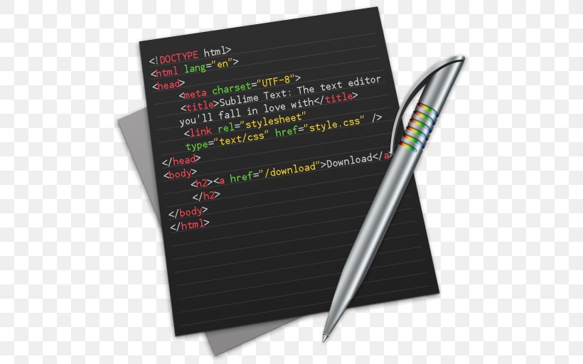 Sublime Text Computer Software, PNG, 512x512px, Sublime Text, Apple, Brand, Computer Software, Digital Image Download Free