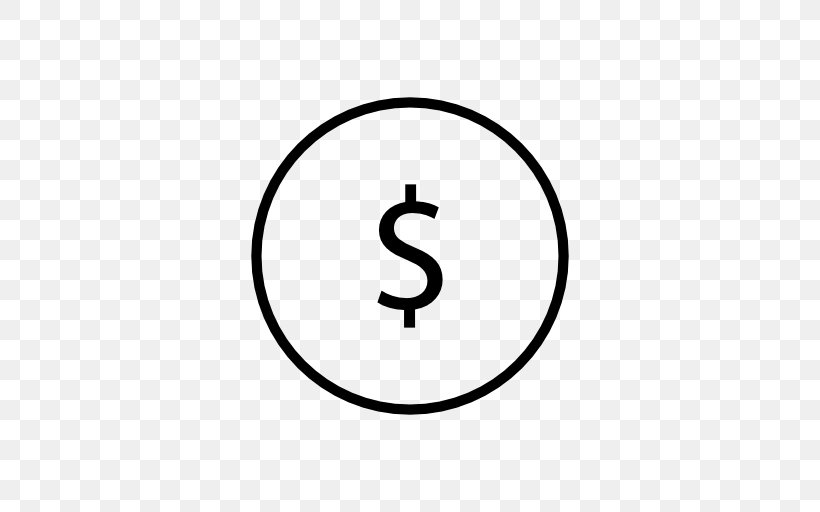 Currency Symbol United States Dollar, PNG, 512x512px, Currency Symbol, Area, Audit, Black And White, Brand Download Free