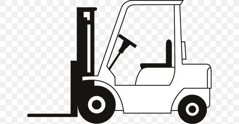 Forklift Loader Clip Art, PNG, 633x425px, Forklift, Automotive Design, Black, Black And White, Brand Download Free