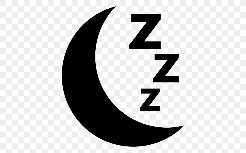 Sleep Vector Graphics Transparency, PNG, 512x512px, Sleep, Black White M, Blackandwhite, Brand, Crescent Download Free