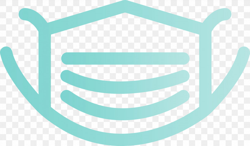 Aqua Turquoise Teal Line Font, PNG, 3000x1755px, Medical Mask, Aqua, Circle, Line, Logo Download Free