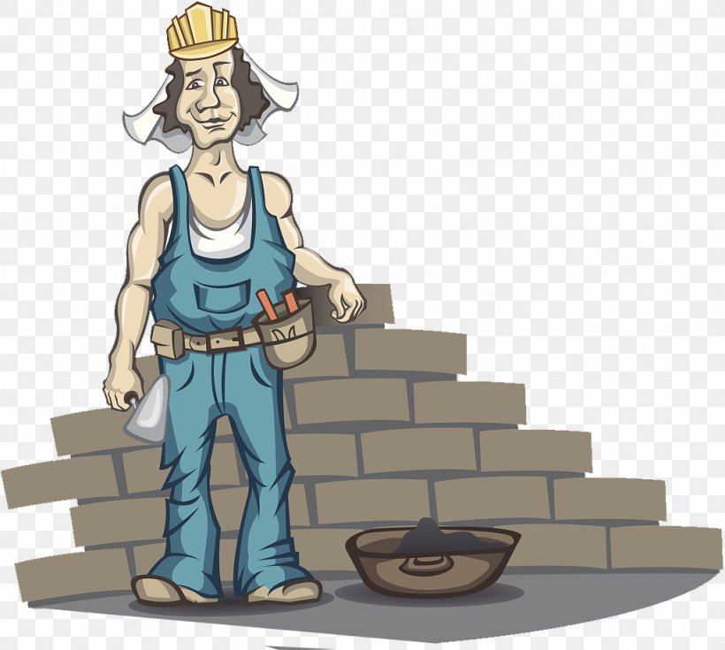Brick Construction Worker Wall Illustration, PNG, 1024x918px, Brick, Architectural Engineering, Art, Bricklayer, Building Download Free