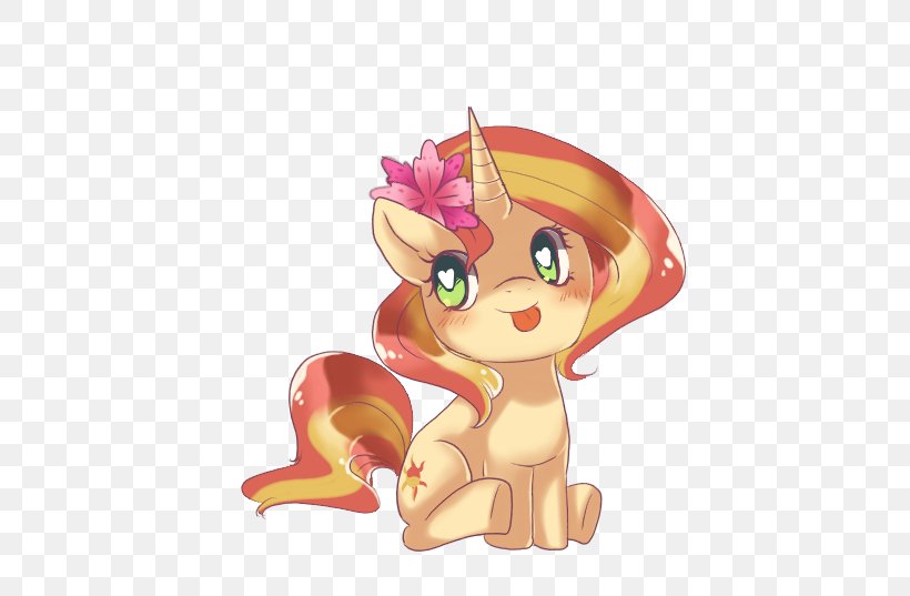Cartoon Horse Flushing Sunset Shimmer Pony, PNG, 500x537px, Watercolor, Cartoon, Flower, Frame, Heart Download Free