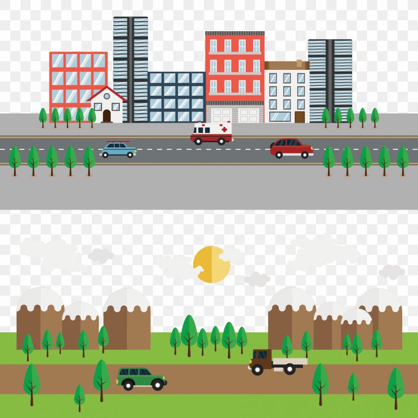 Rural Area Urban Area Euclidean Vector Landscape Road, PNG, 1772x1772px, Rural Area, Biome, Cityscape, Diagram, Drawing Download Free