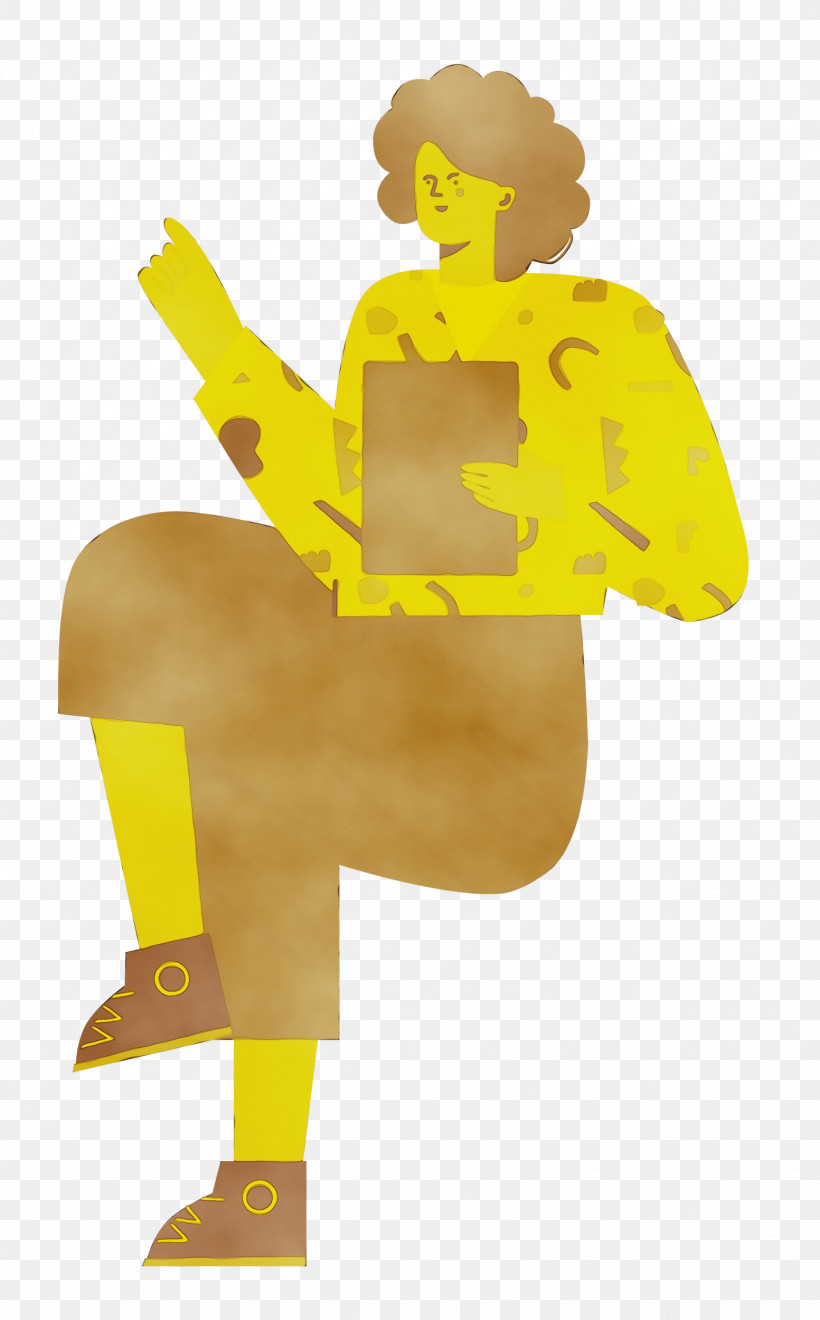 Yellow Cartoon Logo Symbol Chart, PNG, 1553x2500px, Sitting, Cartoon, Chart, Girl, Great White Shark Download Free