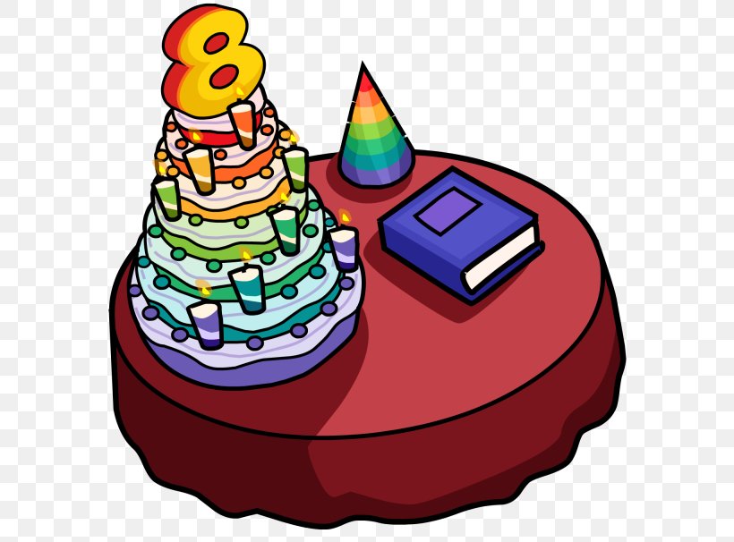 Club Penguin Party Anniversary Birthday Cake, PNG, 600x606px, Club Penguin, Anniversary, Artwork, Birthday, Birthday Cake Download Free