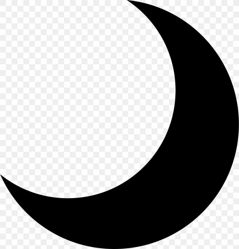 Crescent Vector, PNG, 942x980px, Moon, Area, Black, Black And White, Cdr Download Free