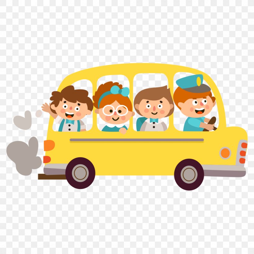 Student Child School Clip Art, PNG, 1000x1000px, Bus, Area, Baby Toys, Cartoon, Child Download Free