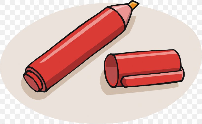 Marker Pen Red, PNG, 864x528px, Marker Pen, Cartoon, Cylinder, Highlighter, Lipstick Download Free