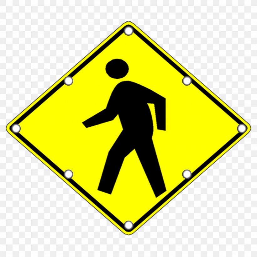 Pedestrian Crossing Warning Sign Traffic Sign Manual On Uniform Traffic Control Devices, PNG, 2048x2048px, Pedestrian Crossing, Area, Bicycle, Driving, Intersection Download Free