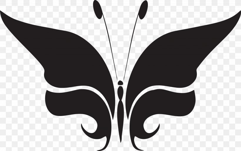 Monarch Butterfly Insect Silhouette Clip Art, PNG, 4000x2507px, Butterfly, Black And White, Color, Flower, Green Download Free