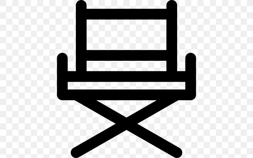 Film Director Director's Chair Clip Art, PNG, 512x512px, Film Director, Art Director, Black And White, Chair, Drawing Download Free