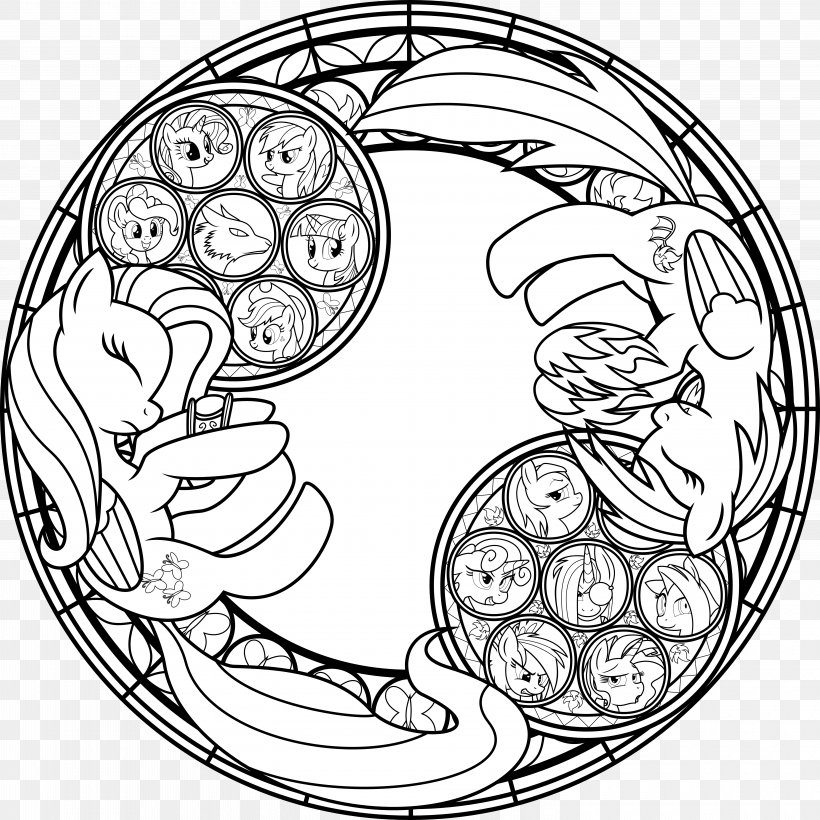 Line Art Stained Glass Drawing, PNG, 6000x6000px, Line Art, Art, Black And White, Color, Coloring Book Download Free
