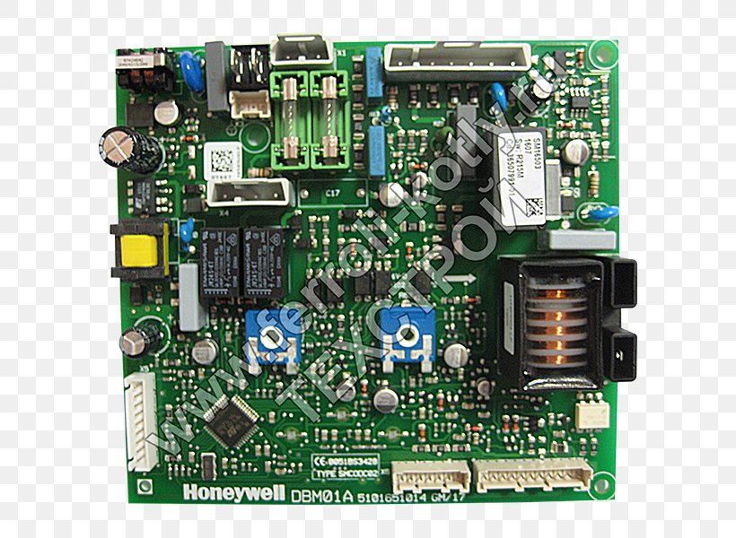 Microcontroller Graphics Cards & Video Adapters Printed Circuit Board Computer Hardware Motherboard, PNG, 600x600px, Microcontroller, Capacitor, Central Processing Unit, Circuit Component, Computer Download Free