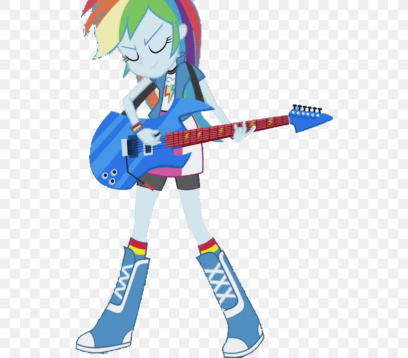Rainbow Dash Electric Guitar, PNG, 518x720px, Rainbow Dash, Art, Blue, Clothing, Color Download Free