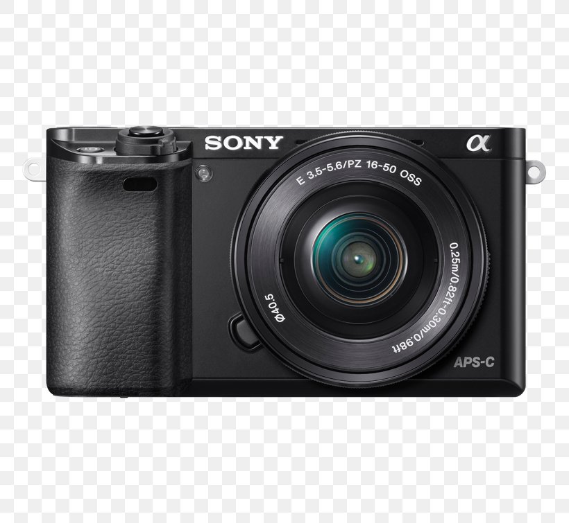 Sony α6000 Mirrorless Interchangeable-lens Camera Point-and-shoot Camera Sony E PZ 16-50mm F/3.5-5.6 OSS, PNG, 756x755px, Pointandshoot Camera, Apsc, Camera, Camera Accessory, Camera Lens Download Free