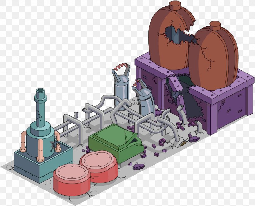 The Simpsons: Tapped Out Nuclear Reactor Core Nuclear Power Plant, PNG, 1084x876px, Simpsons Tapped Out, Cooling Tower, Engineering, Industry, Isometric Projection Download Free