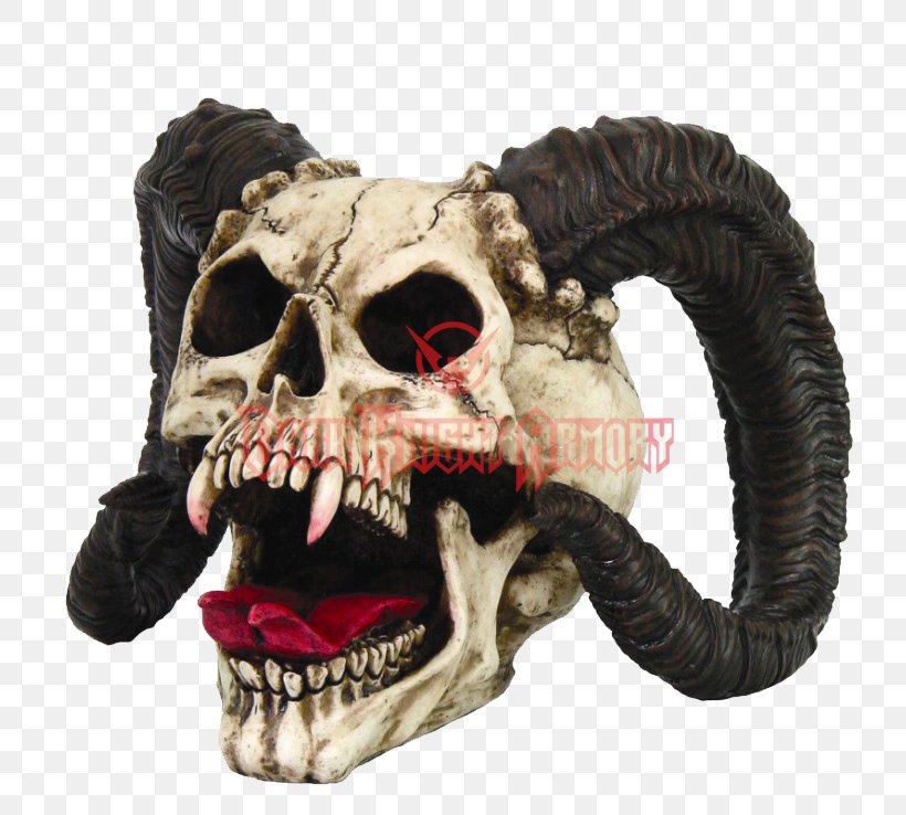 Skull Horn Demon Skeleton Statue, PNG, 738x738px, Skull, Bone, Demon, Devil, Evil Download Free