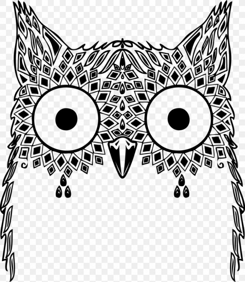 T-shirt Hoodie Owl, PNG, 833x959px, Tshirt, Beak, Bird, Bird Of Prey, Black And White Download Free