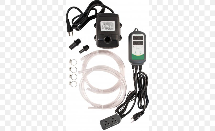 Temperature Control Fermentation Submersible Pump Glycol Chillers, PNG, 500x500px, Temperature, Ac Adapter, Beer Brewing Grains Malts, Cable, Celsius Download Free