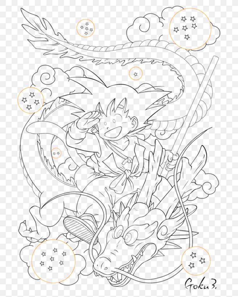 Shenron Goku Line Art Drawing Dragon Ball, PNG, 766x1024px, Shenron, Area, Art, Artwork, Black Download Free