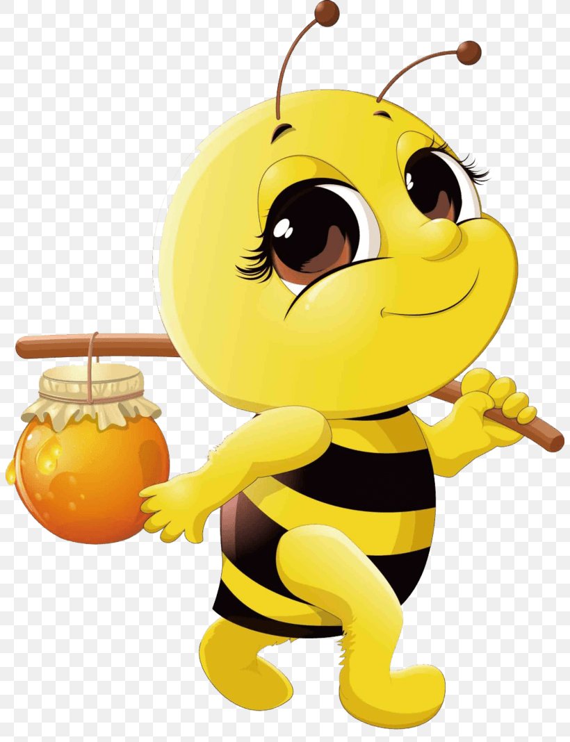 Western Honey Bee Vector Graphics Clip Art Image, PNG, 804x1068px, Bee, Bumblebee, Cartoon, Drawing, Honey Bee Download Free