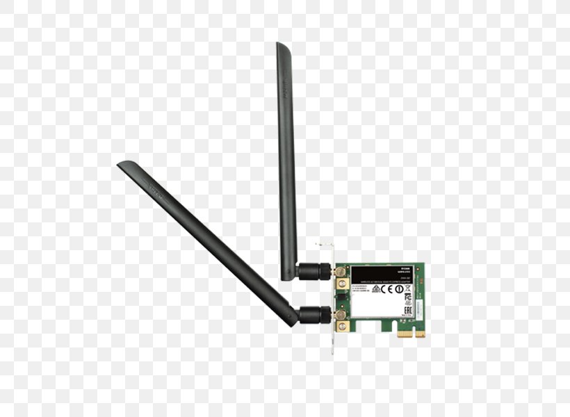 D-Link Wireless AC1200 DWA-582 IEEE 802.11ac PCI Express Wi-Fi, PNG, 510x600px, Dlink Wireless Ac1200 Dwa582, Adapter, Conventional Pci, Desktop Computers, Dlink Download Free