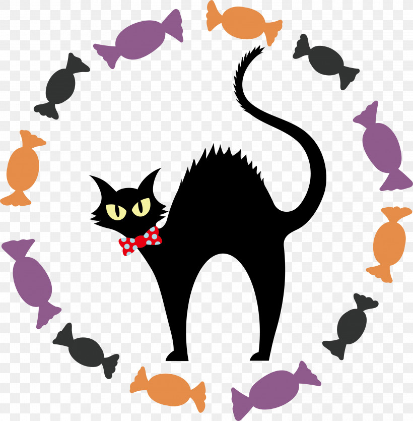 Happy Halloween, PNG, 2946x3000px, Happy Halloween, American Shorthair, Apostrophe, Black Cat, Cat Download Free