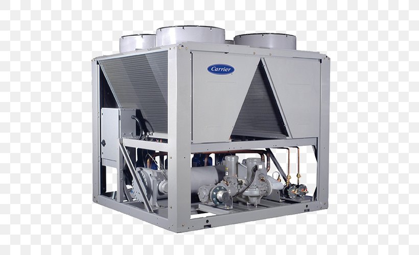 Water Chiller Carrier Corporation Air Conditioning HVAC, PNG, 500x500px, Chiller, Air Conditioning, Aircooled Engine, Carrier Corporation, Heat Download Free