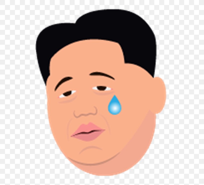 Kim Jong-un North Korea Face With Tears Of Joy Emoji Sticker, PNG, 745x745px, Kim Jongun, Cheek, Chin, Dictator, Ear Download Free