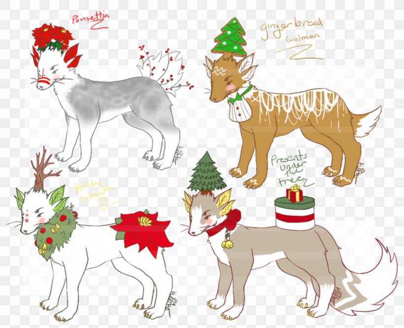 Dog Christmas Ornament Deer Christmas Tree, PNG, 991x806px, Dog, Animal, Animal Figure, Art, Canidae Download Free