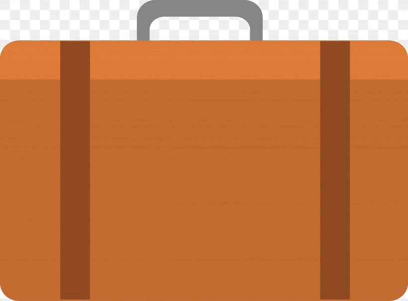 Suitcase Rectangle, PNG, 4778x3526px, Suitcase, Brand, Brown, Orange, Rectangle Download Free