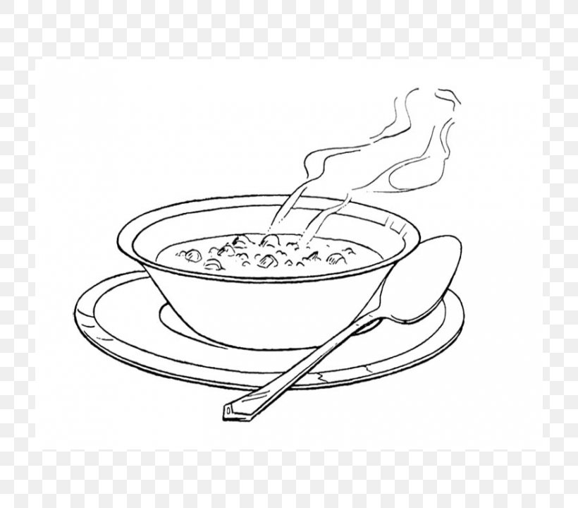 Chicken Soup Food Bowl Clip Art, PNG, 720x720px, Chicken Soup, Artwork, Baking, Bathroom Accessory, Black And White Download Free