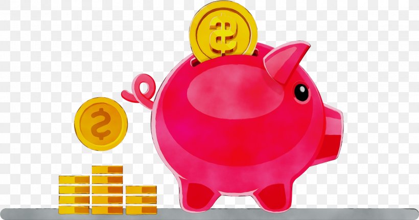 Piggy Bank, PNG, 2245x1178px, Watercolor, Bath Toy, Money Handling, Paint, Piggy Bank Download Free