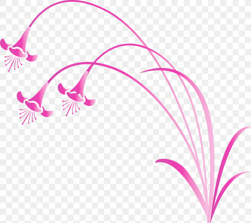 Flower Frame Decoration Frame, PNG, 3000x2662px, Flower Frame, Decoration Frame, Line, Pink, Plant Download Free